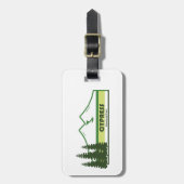 サイプレス地方パークグリーンストライプ ラゲッジタグ (正面縦)