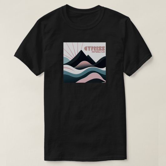 サイプレス州立公園の色とりどりの丘 Tシャツ (デザイン正面)