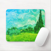サイプレス青緑の小麦畑: マウスパッド (マウス)