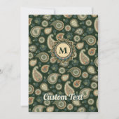 サイプレス Paisley パターン 招待状 (正面)