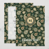 サイプレス Paisley パターン 招待状 (正面/裏面)