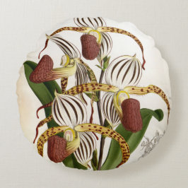 サイプレピジウムストネイヴィンテージリンデニアオーキッド ラウンドクッション