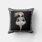 サイボーグのバレリーナの装飾用クッション クッション (裏面)