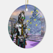 サイボーグの大みそかが未来から落ちた セラミックオーナメント (左)