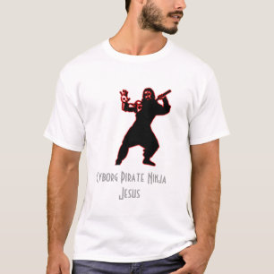 サイボーグの海賊忍者イエス・キリスト Tシャツ