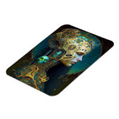 サイボーグウーマンファンタジーSci-Fiアートマグネット マグネット (左側)