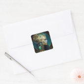 サイボーグウーマンファンタジーSFアートスクエアステッカー スクエアシール (封筒)