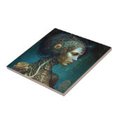 サイボーグウーマンファンタジーSFアート タイル (側面)