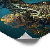 サイボーグウーマンファンタジーSFアート ポスター (角)