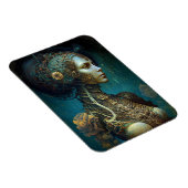 サイボーグウーマンファンタジーSFアート マグネット (右側)