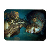 サイボーグウーマンファンタジーSFアート マグネット (横)