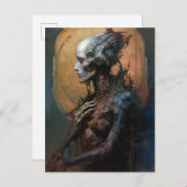 サイボーグエイリアン女性未来的SF ポストカード (正面/裏面)