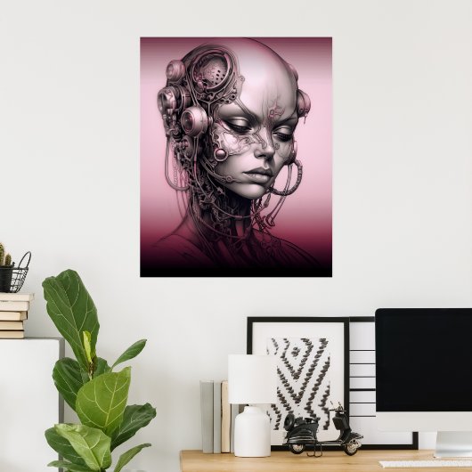 サイボーグガールクール10代の ポスター (ホームオフィス)