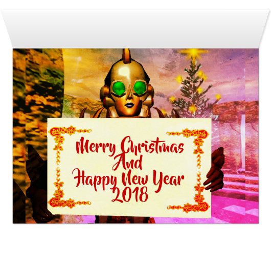 サイボーグピンクの黄色い挨拶の新年 (内部横(下))