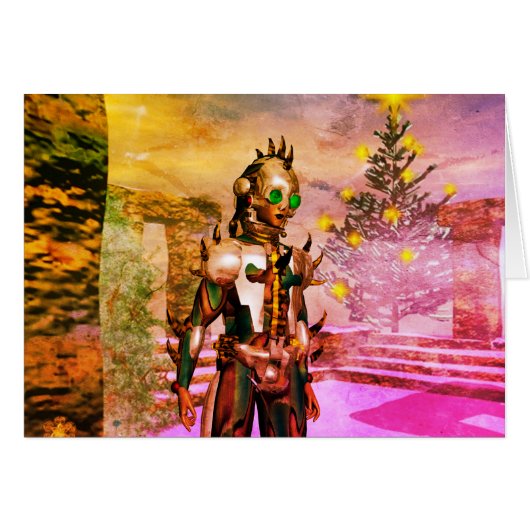 サイボーグピンクの黄色い挨拶の新年 (正面横)