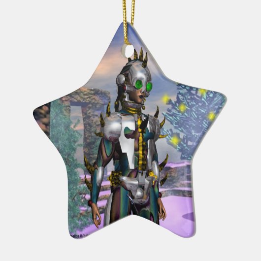 サイボーグブルーサファイアスターの大晦日 セラミックオーナメント (左)