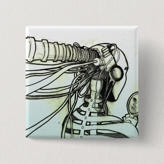 サイボーグボタン 缶バッジ (正面)