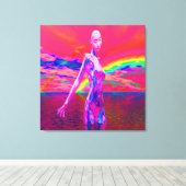 サイボーグマスク キャンバスプリント (インサイチュ (ウッドフロア))