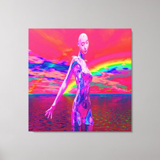 サイボーグマスク キャンバスプリント (正面)