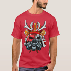サイボーグ侍の戦士Bushidoサイバー美学 Tシャツ