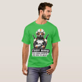 サイボーグ動物クマの名言 楽しい Tシャツ (正面フル)