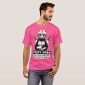 サイボーグ動物パンダの名言 レトロ Tシャツ (正面フル)