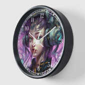 サイボーグ女子SF 壁時計 (傾斜)