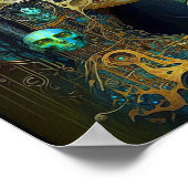 サイボーグ女性ファンタジーSFアートポスター ポスター (角)