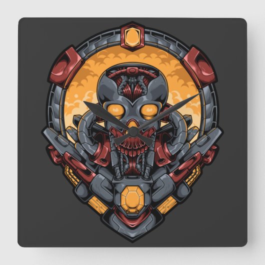 サイボーグ正方形壁時計 スクエア壁時計 (正面)