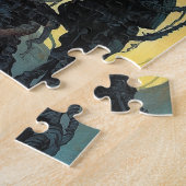 サイボーグ骨格の未来的SF ジグソーパズル (側面)