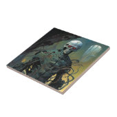 サイボーグ骨格の未来的SF タイル (側面)