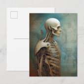 サイボーグ骨格の未来的SF ポストカード (正面/裏面)