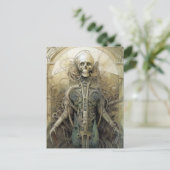 サイボーグ骨格の未来的SF ポストカード (スタンド正面)