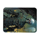 サイボーグ骨格の未来的SF マグネット (横)