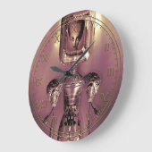 サイボーグ・ベイビーを巻き上げよう ラージ壁時計 (傾斜)