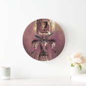 サイボーグ・ベイビーを巻き上げよう ラージ壁時計 (ホーム)