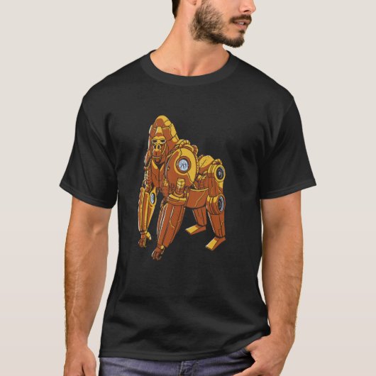 サイボーゴリラ猿のステンプンロボット Tシャツ (正面)