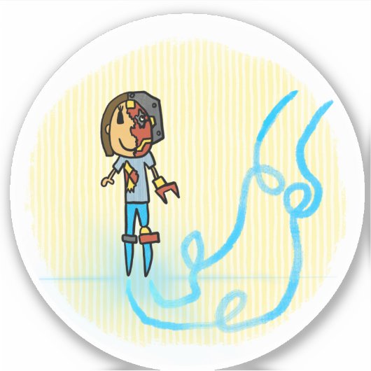 サイボーママ漫画ブックスタイルシール シール (正面)