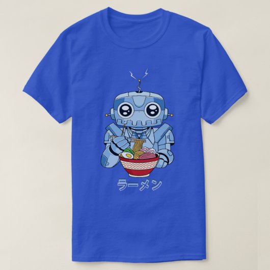 サイボーロボットラーメン麺サイバー美学 Tシャツ (デザイン正面)