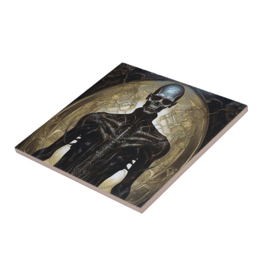 サイボー完全に死んでいなグSFホラーアート タイル (側面)