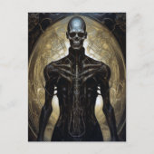 サイボー完全に死んでいなグSFホラーアート ポストカード (正面)