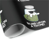 サイムのハーブの上おもしろいにパンPun Dark BG ラッピングペーパー (ロールコーナー)