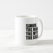 サイモンという名、サイモンという男 神話と伝説 コーヒーマグカップ (正面右)