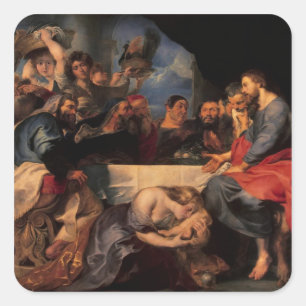 サイモンの家でPharisee、c.1620を楽しんで下さい スクエアシール