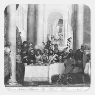 サイモンの家の食事Pharisee スクエアシール