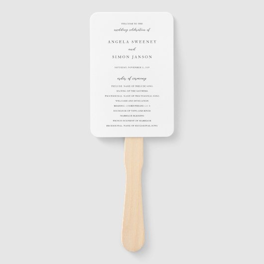 サイモンシンプルエレガントな結婚式 ハンドファン (正面)