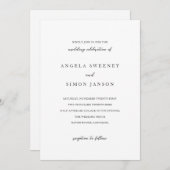 サイモンシンプルエレガントな結婚式 招待状 (正面/裏面)