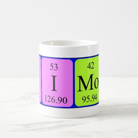サイモン周期表の名前のマグ コーヒーマグカップ (中央)
