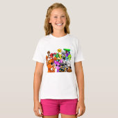 サイモン・オーレン・ピンキとのSprunki Fun Tシャツ (正面フル)
