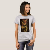 サイモン・マルミオン作「天使の合唱団」 ルネサンス美術 Tシャツ (正面フル)